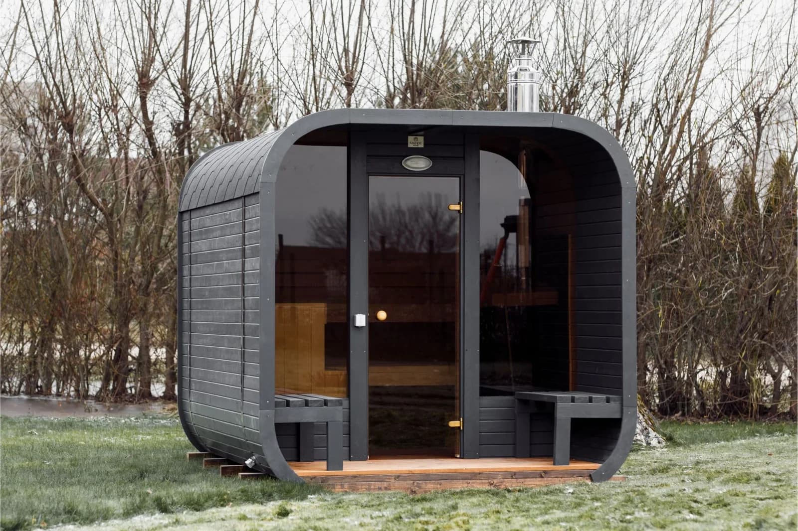 Outdoor Cube Sauna with Terrace for 4-6 People (3M)