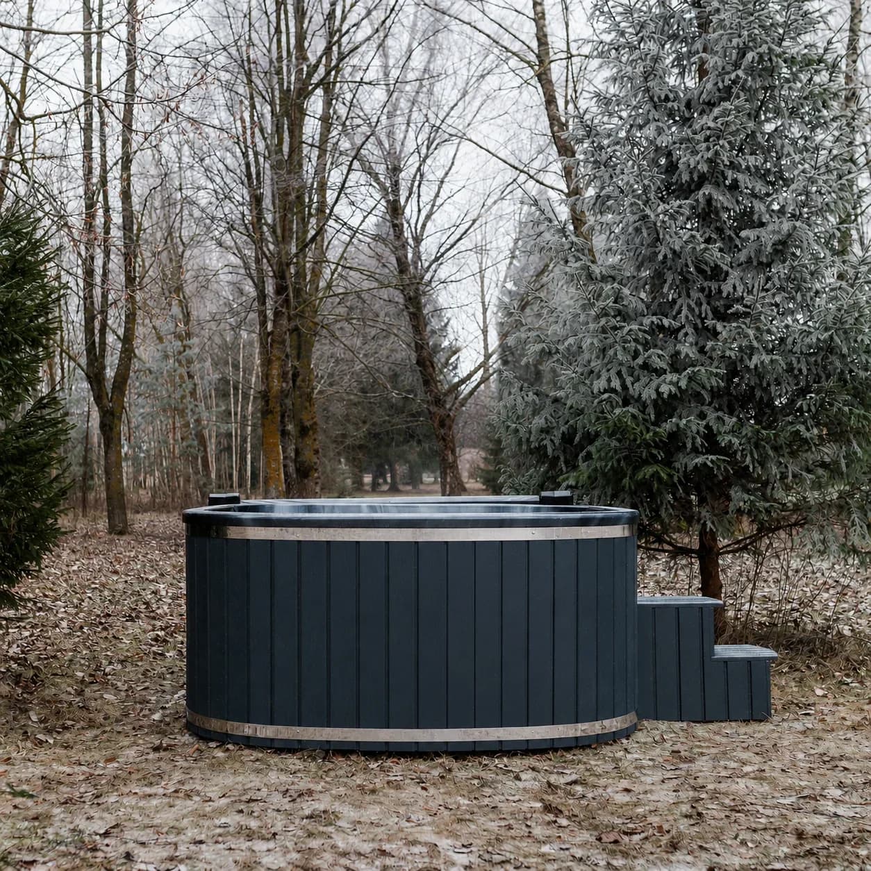 Outdoor Fiberglass Square Hot Tub with External Heater for 8 People (2m x 2m)