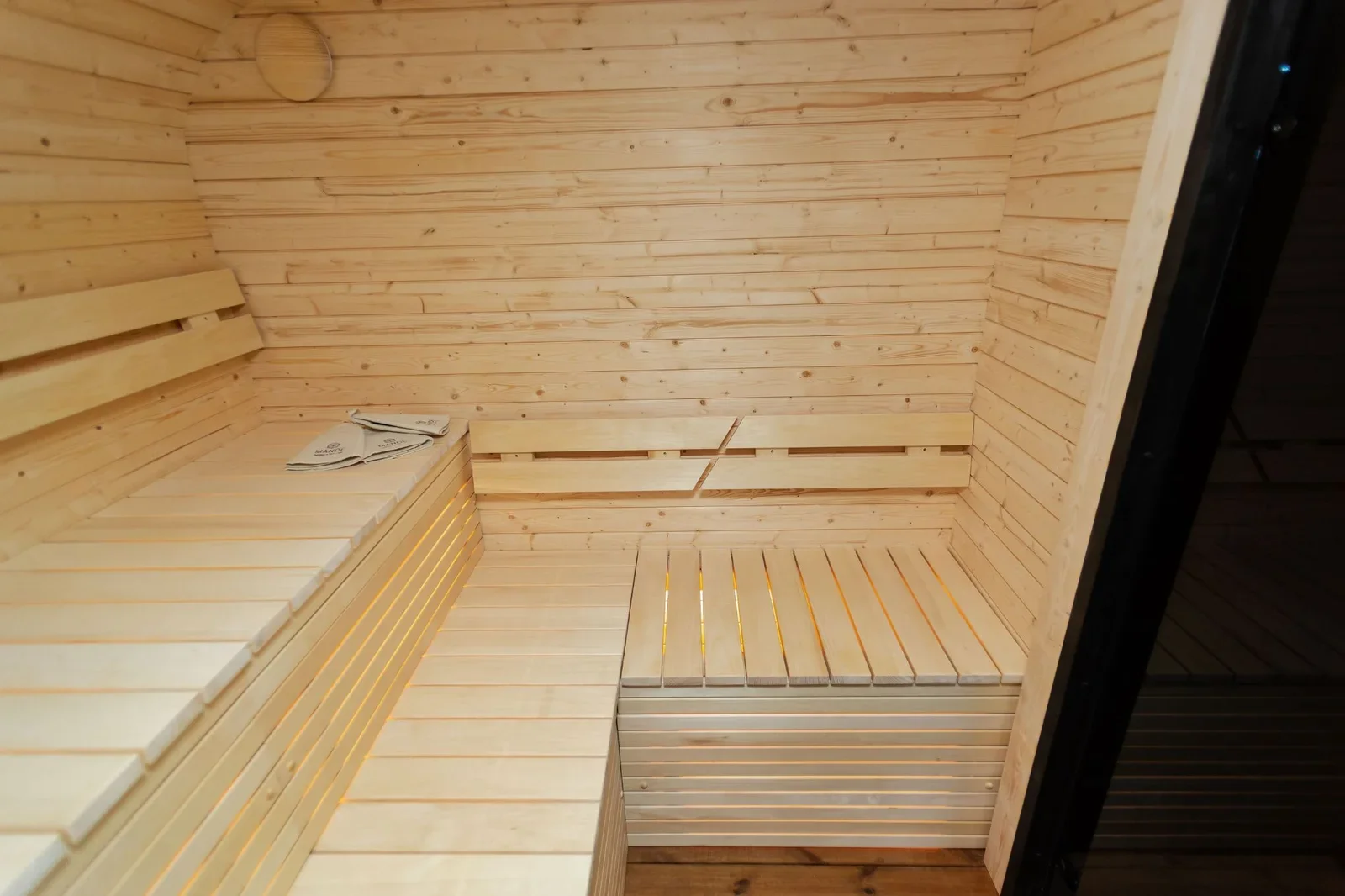 Outdoor Glass-Front Sauna and Hot Tub Suite, view 19