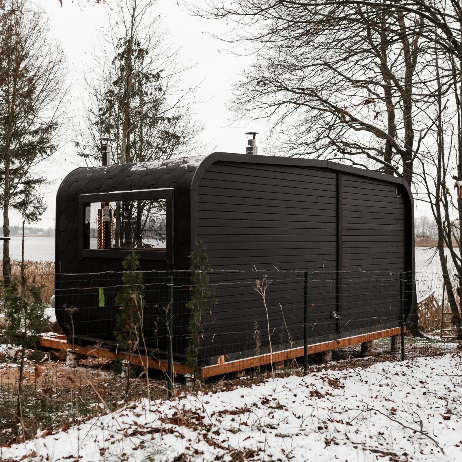 Outdoor Glass-Front Sauna and Hot Tub Suite, view 44