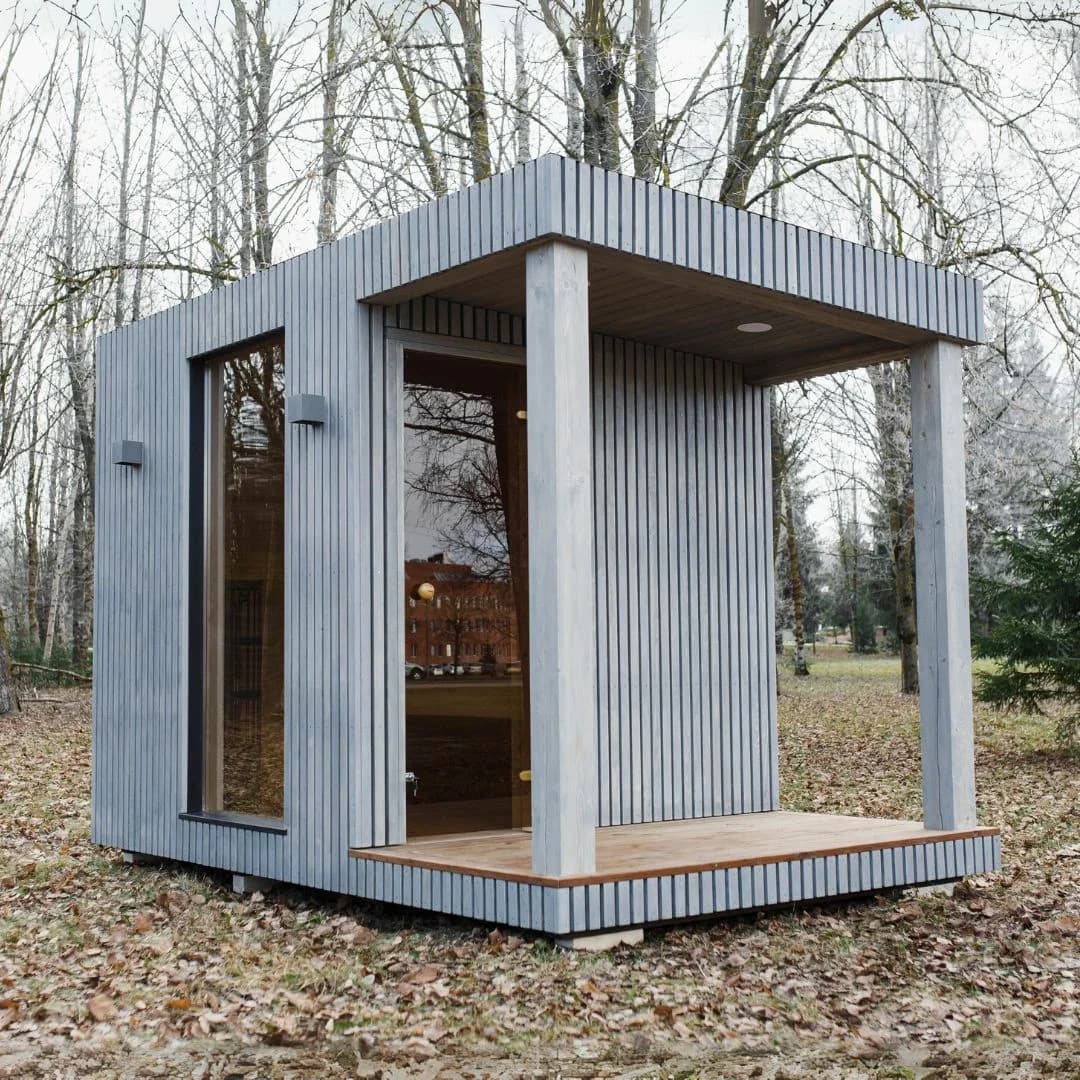 Outdoor Minimalist Insulated Garden Sauna (2.4m x 3.5m)