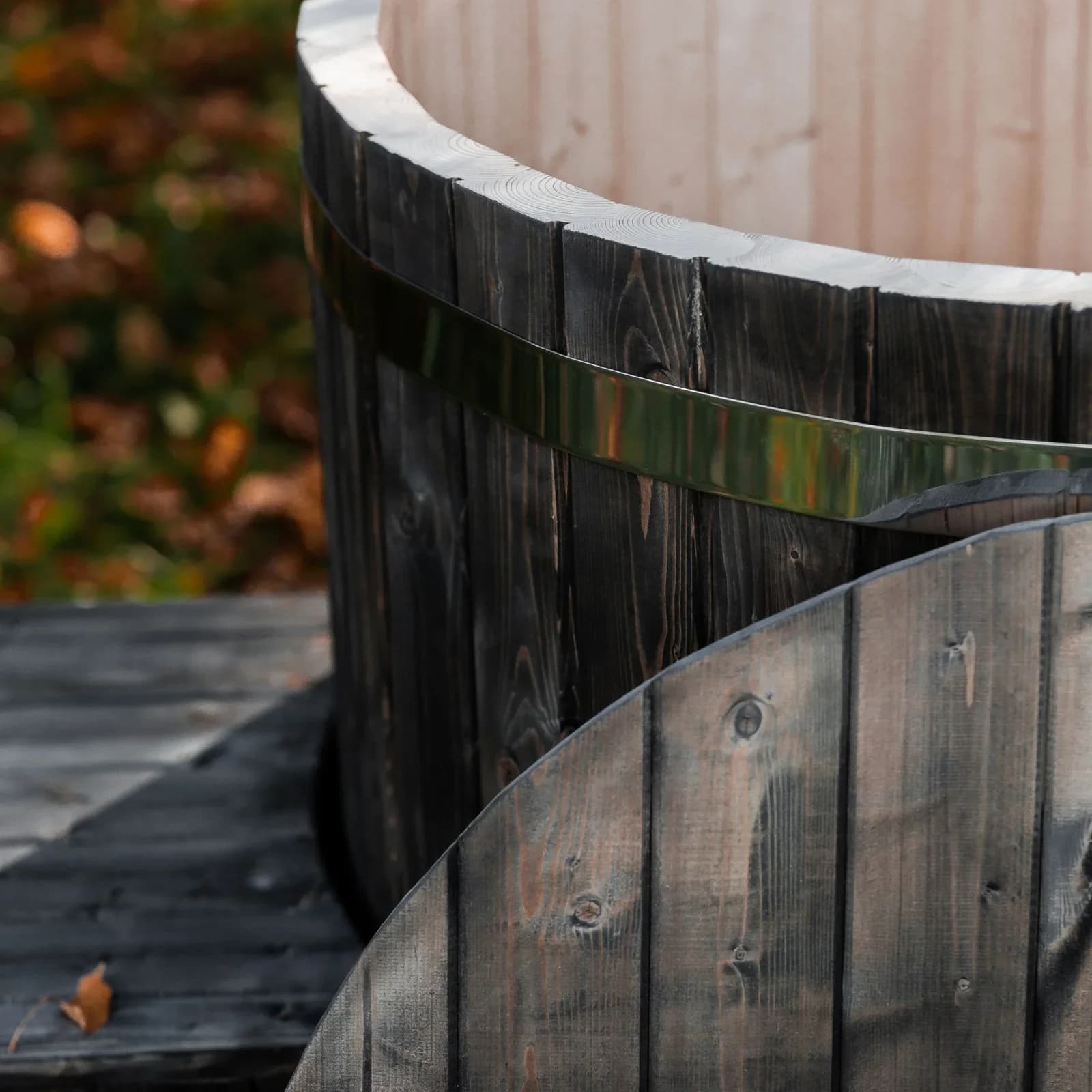 Outdoor Single-Person Wooden Cold Plunge Tub, view 2